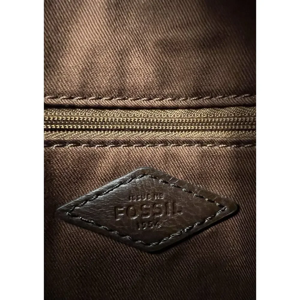 Fossil Purse Pink White Straw Leather Trim Crossbody Bag - Picture 2 of 10